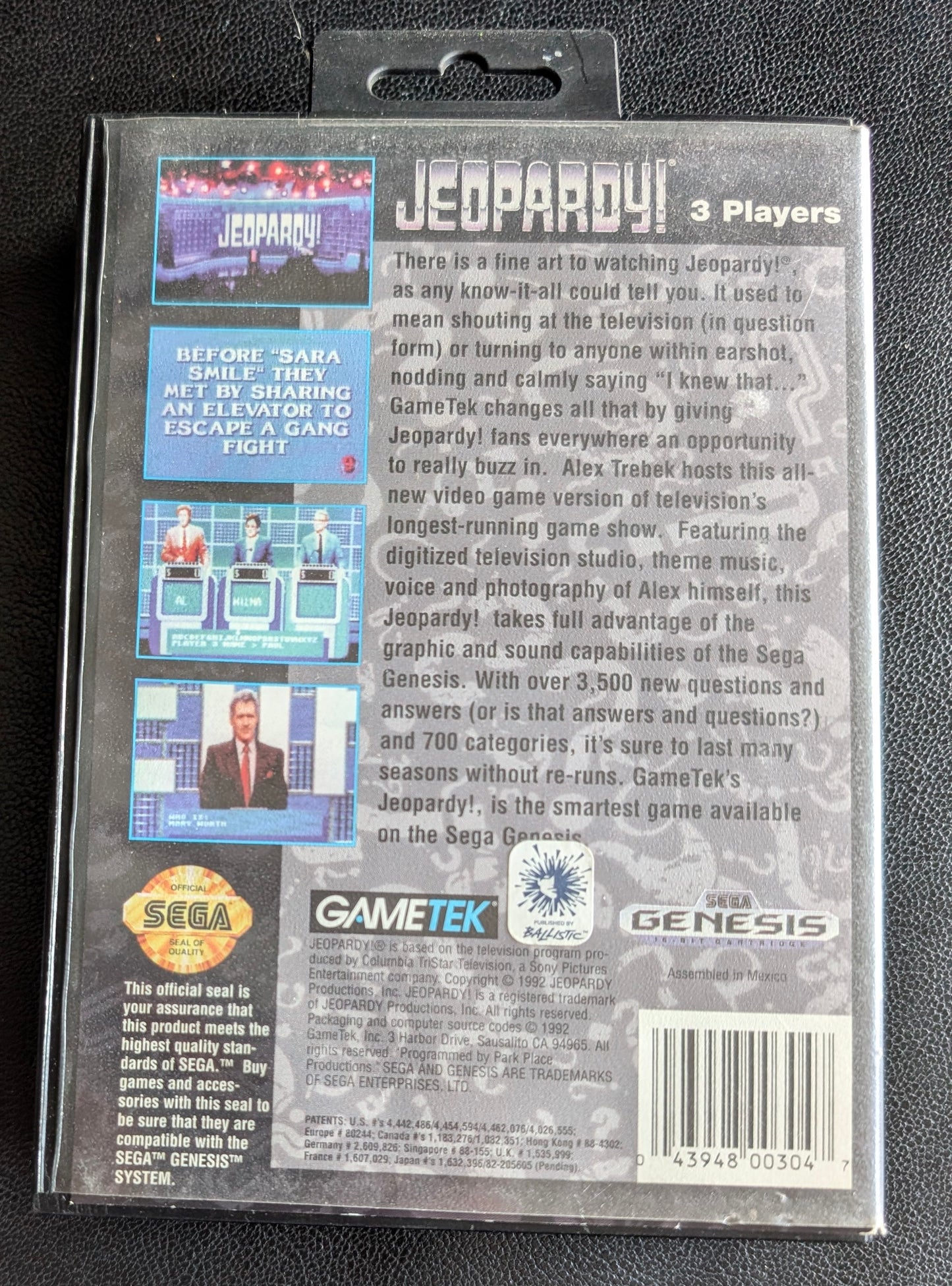 Jeopardy! - Boxed CIB with Hang Tab (Sega Genesis) | 1993 | Puzzle / Game Show