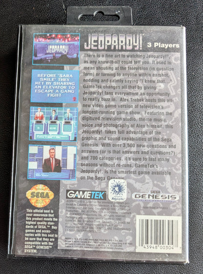 Jeopardy! - Boxed CIB with Hang Tab (Sega Genesis) | 1993 | Puzzle / Game Show
