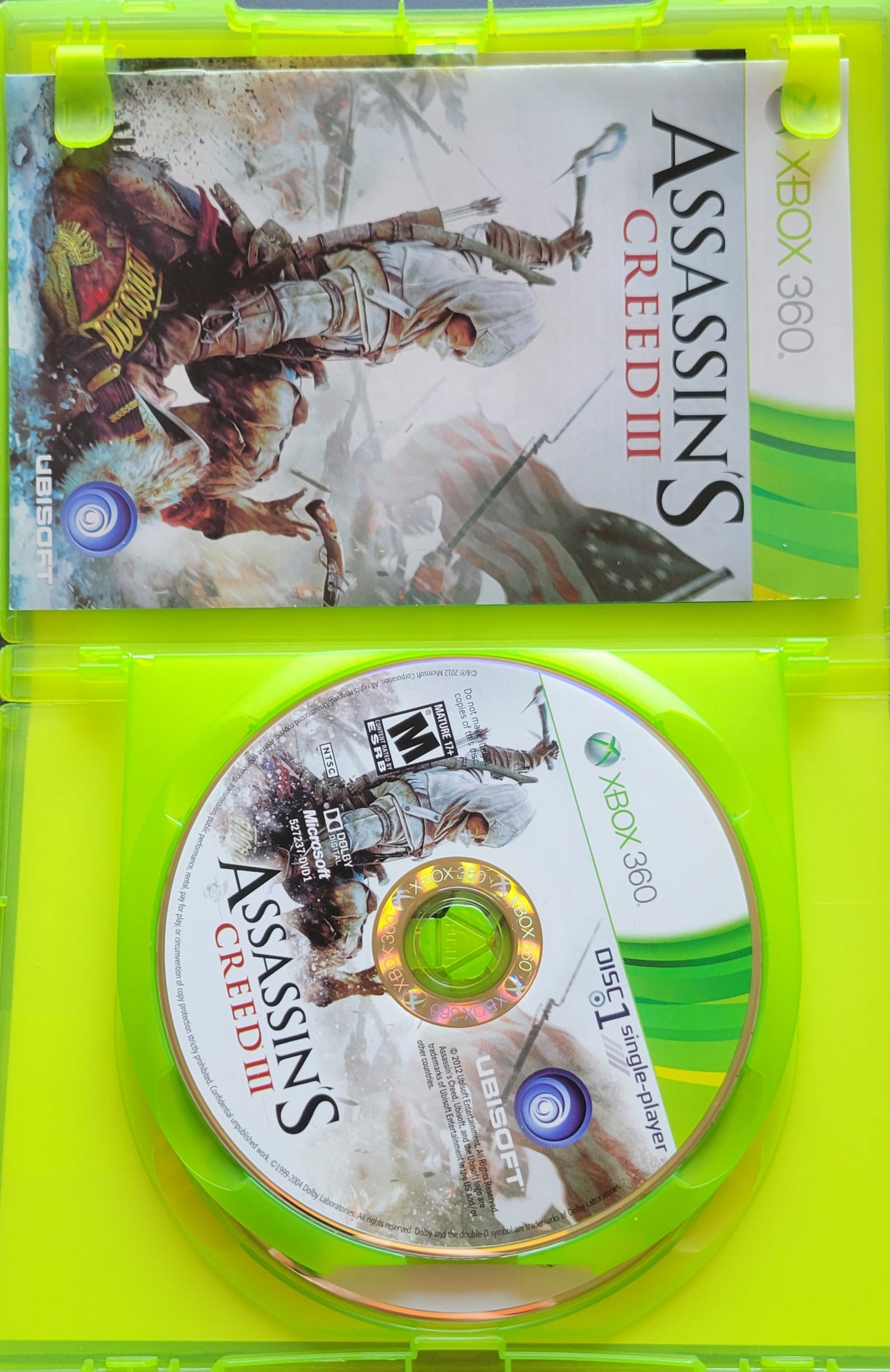 Assassin's Creed 3 Microsoft XBOX 360 - CIB Pre-Owned Great Shape Tested & Working