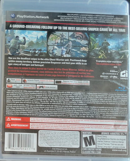 Sniper 2: Ghost Warrior (CIB) – Sony PlayStation 3 PS3 – Tested & Working