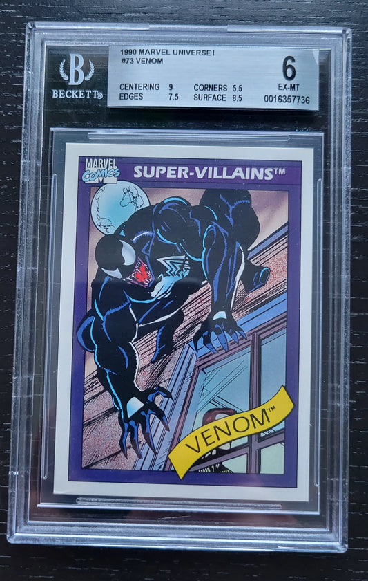 VENOM 1st Edition Marvel Card #10 BGS Graded Mint 9 Low Pop First Appearance On Cards!