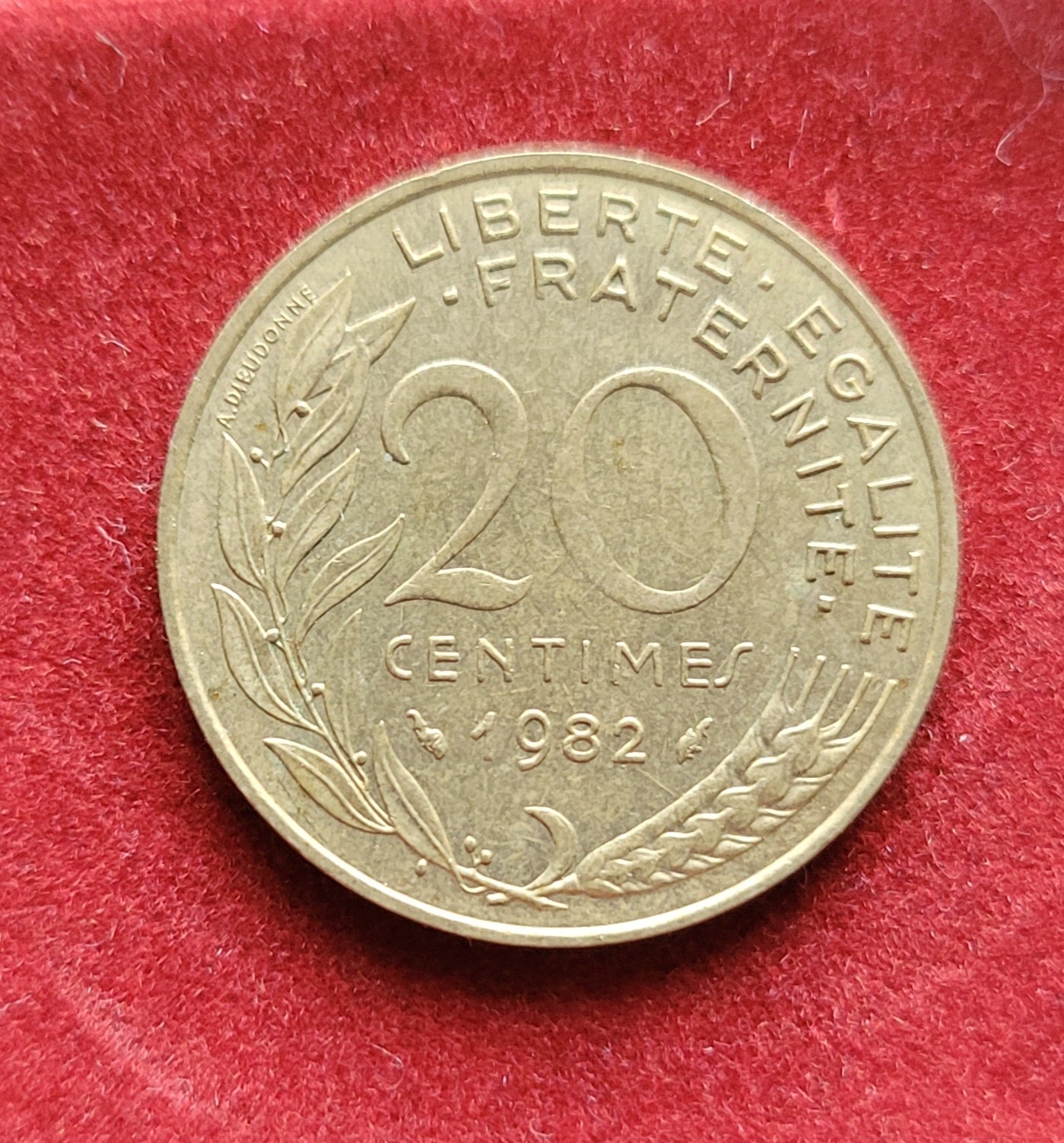 1982 Liberte Francaise France 20 Centimes - Stamp Error