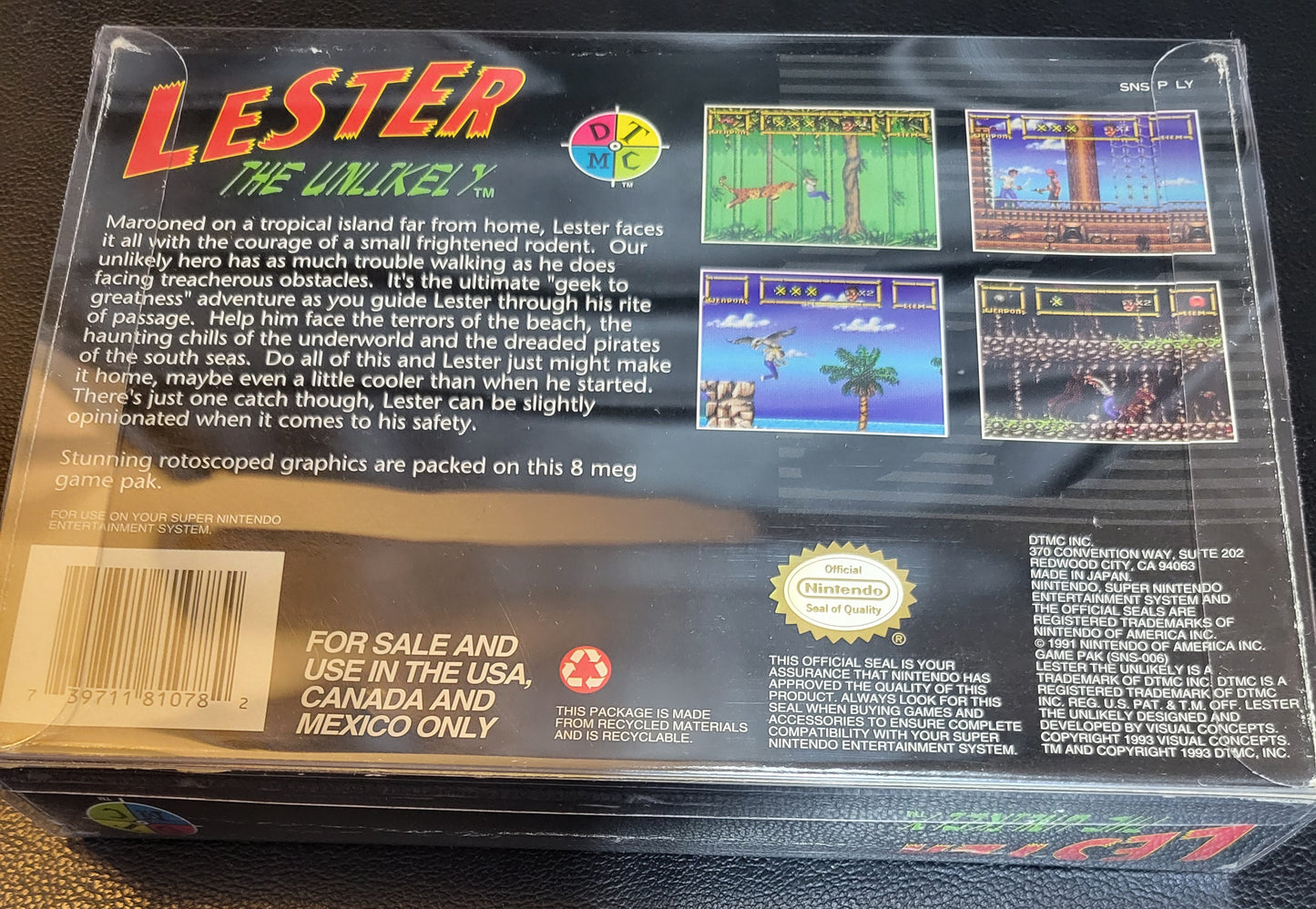 Lester The Unlikely (SNES) - Super Nintendo Ent. Great Condition - CWB Box + Protector