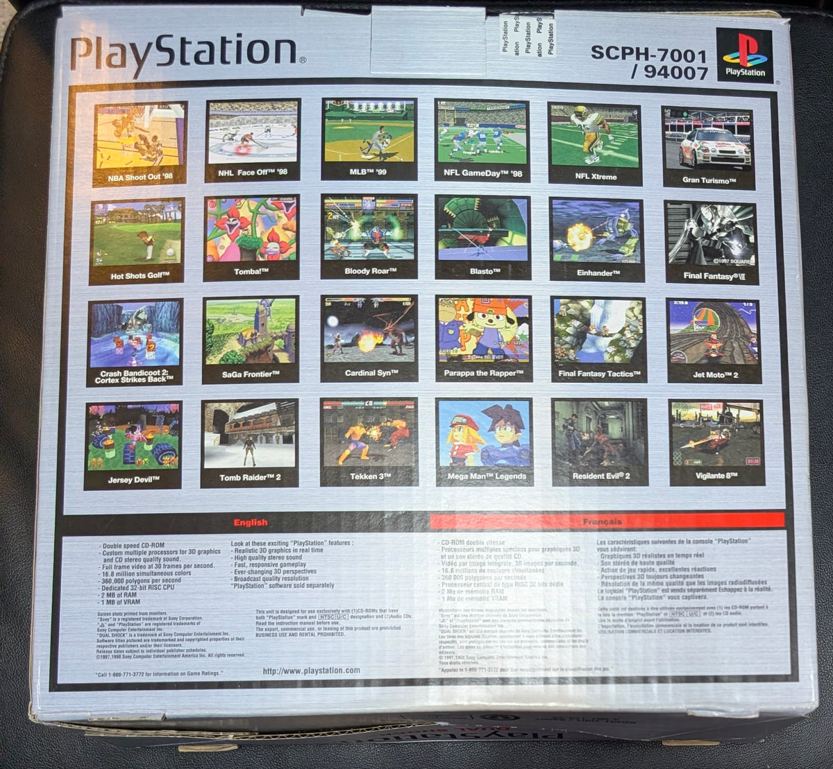 Sony PlayStation PS1 Console DualShock Edition SCPH-7001 / 94007 (1997) | Complete in Box (CIB) | Open Box - Mint Condition