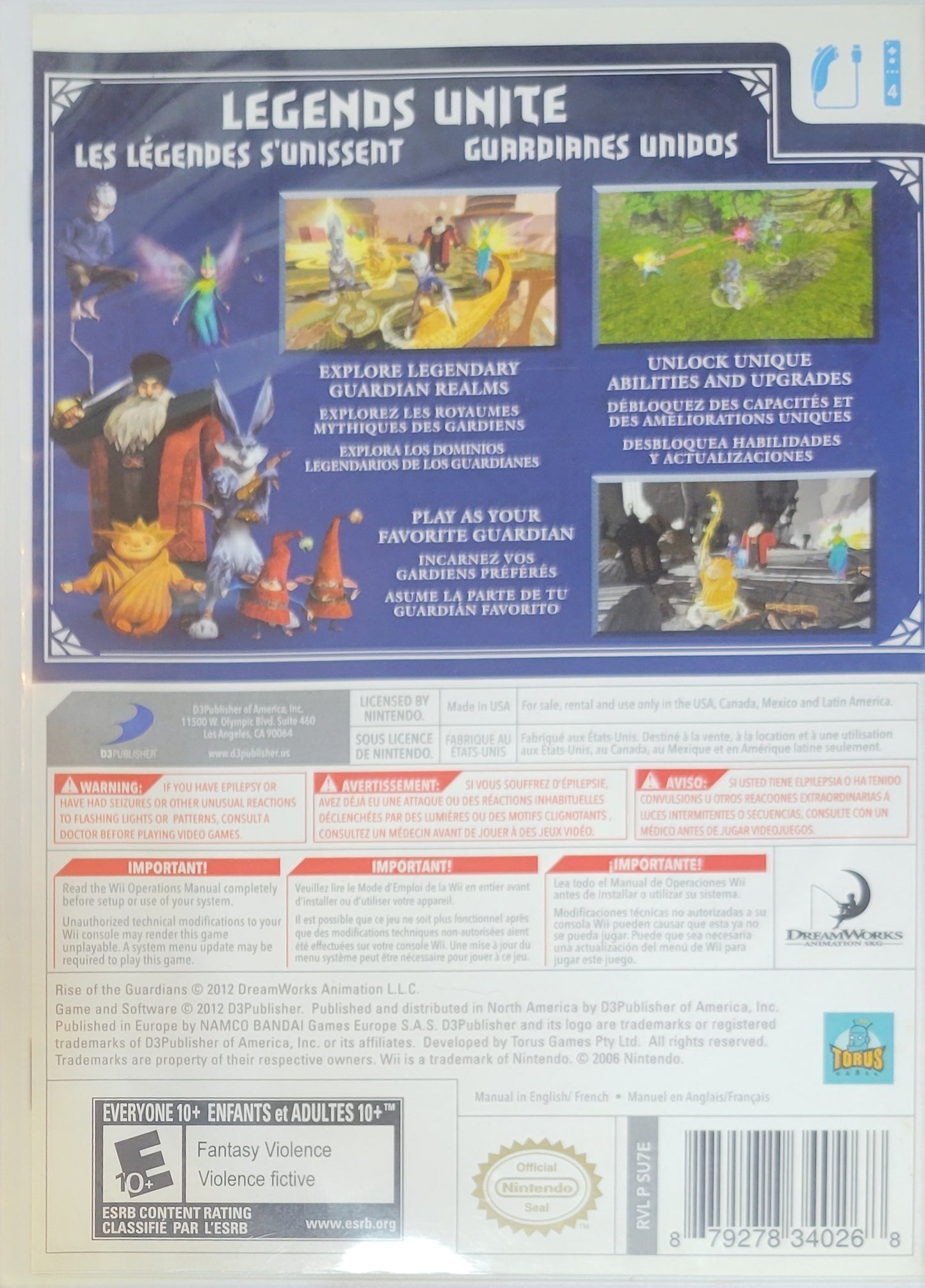 The Rise of the Guardians – 2012 Nintendo Wii CIB Re-Sealed Like New