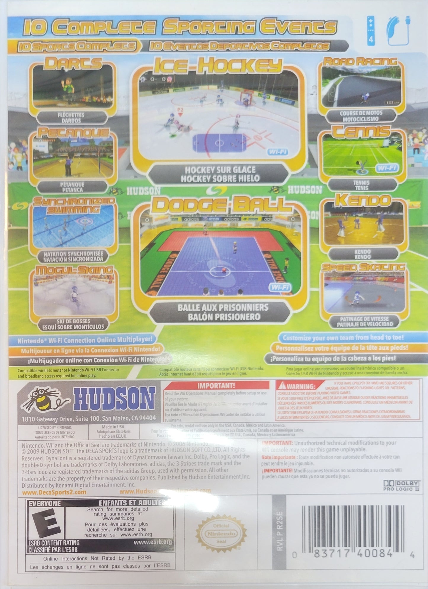 Deca Sports 2 – Nintendo Wii CIB – RE-SEALED + Like New