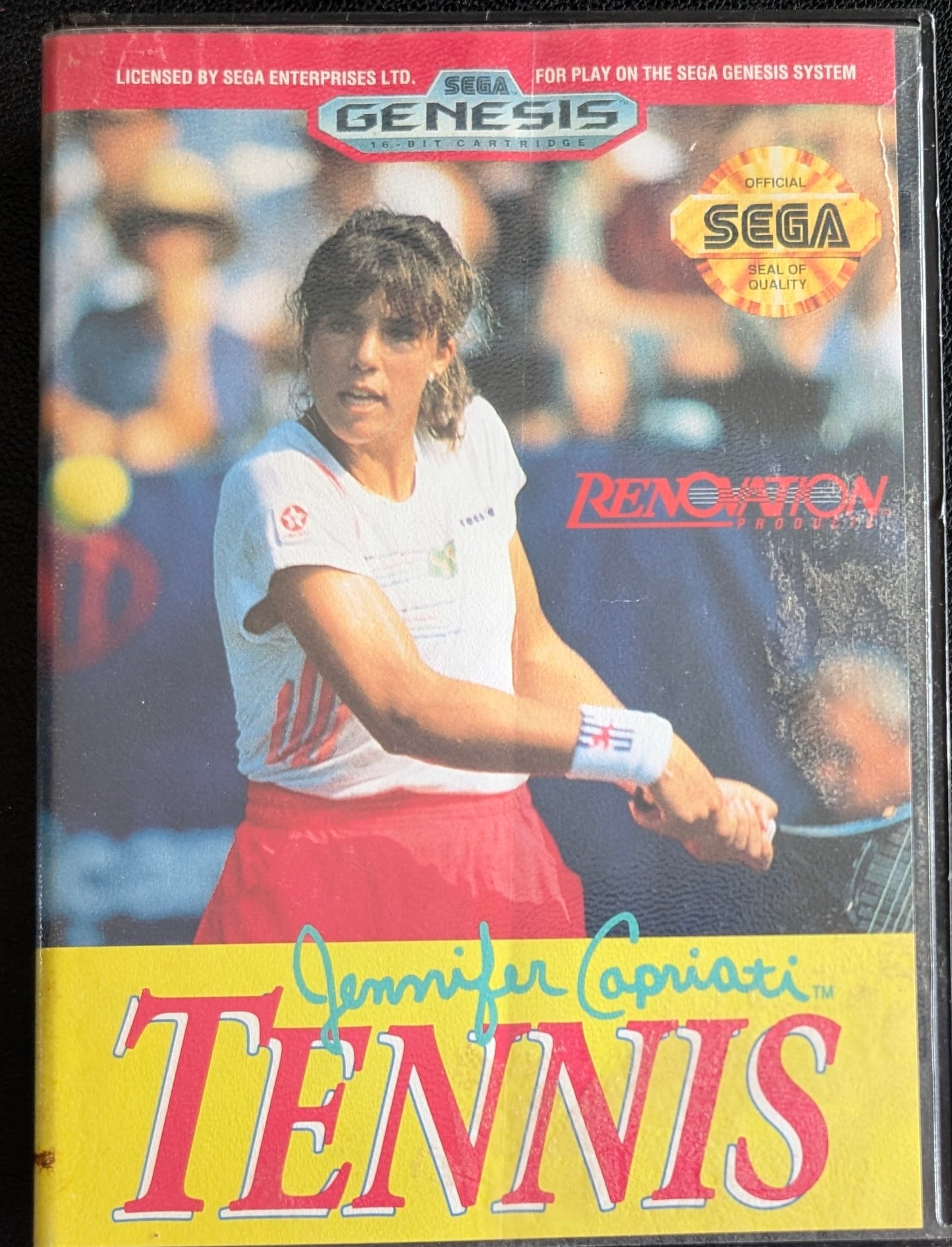 Jennifer Capriati Tennis - Boxed CIB (Sega Genesis) | 1990 | Hang Tab