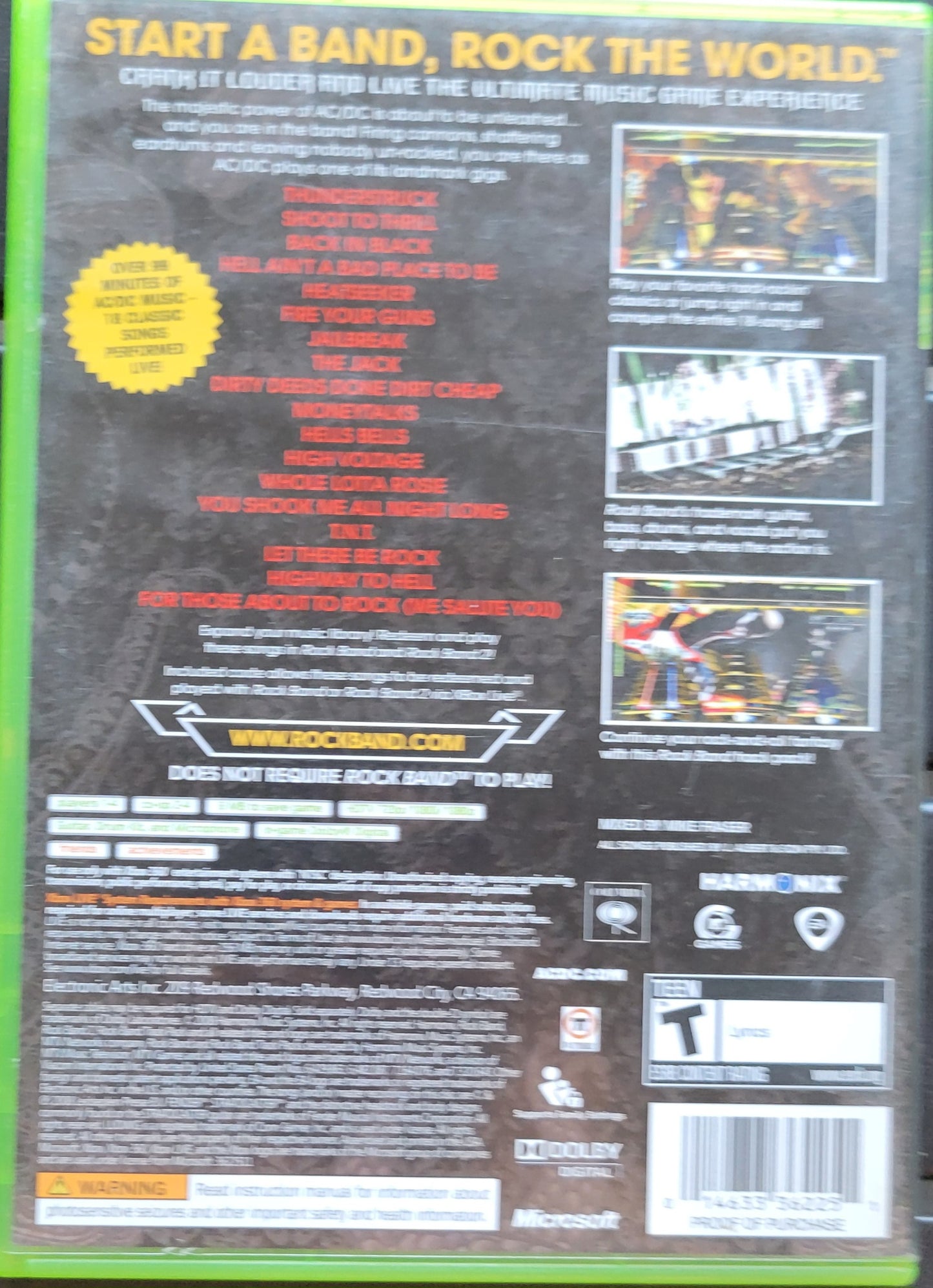 Guitar Hero: ACDC TRACK PACK - Microsoft XBOX 360 - CIB Pre-Owned Great Shape Tested & Working