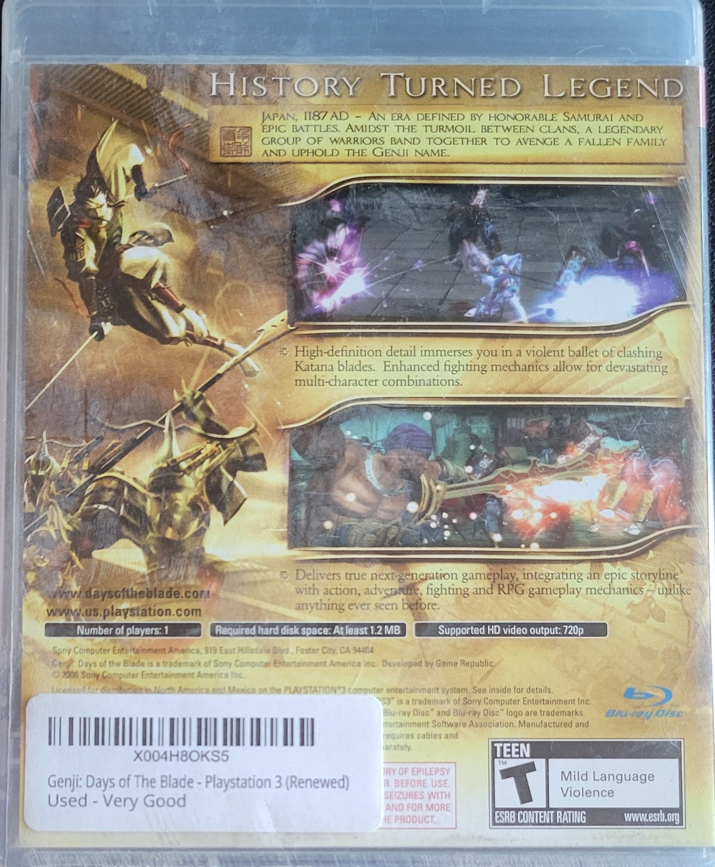 Genji: Days of the Blade (CIB) – Sony PlayStation 3 PS3 – Re-Sealed (2006)