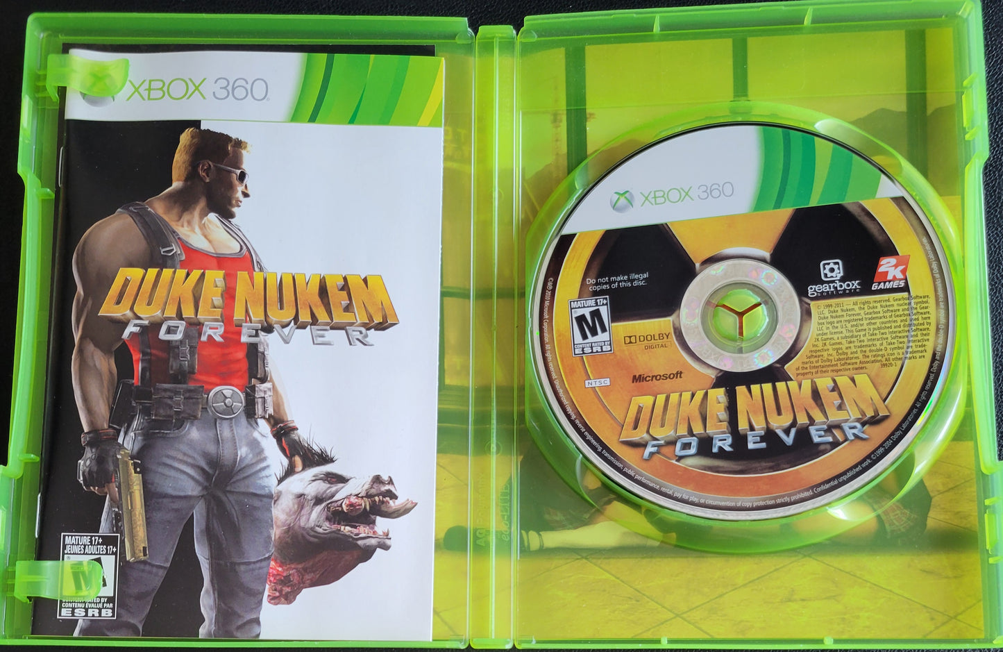 DUKE NUKEM FOREVER - Microsoft XBOX 360 - CIB CLEAN DISC Pre-Owned Great Shape Tested & Working