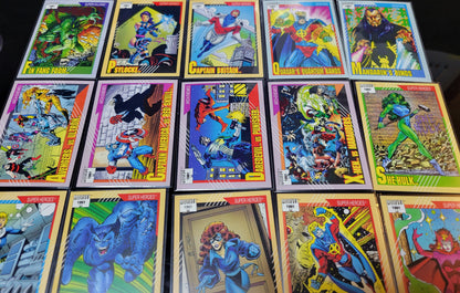 25 Mint 2nd Marvel Super Heros Trading Cards - 1991 Original & Authentic Masterpiece Set Must See For Comic Fans!