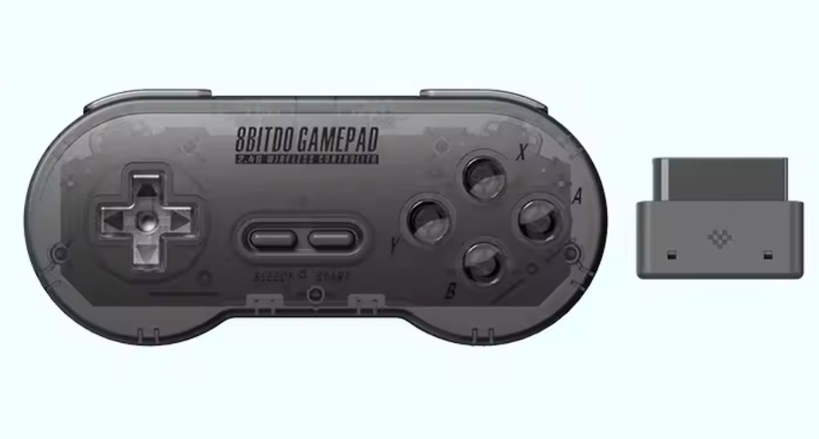 8BitDo SN30 Wireless Gamepad for Original SNES (Super Nintendo) | Multiple Colors | Wireless Controller | Includes Receiver