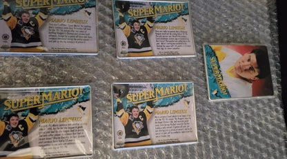 Super Mario Lemieux Metallic Trading Card COMPLETE Set Of 5 1996-97 SEALED