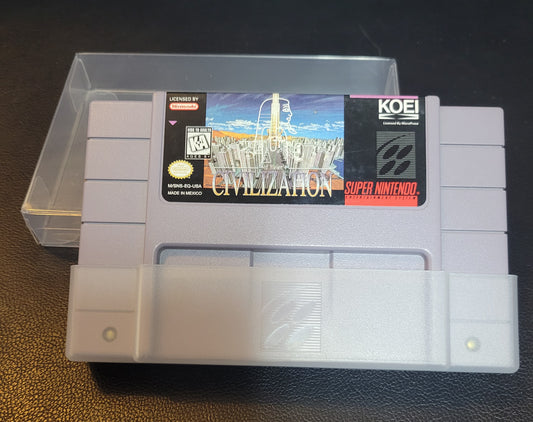 Sid Meier's CIVILIZATION - SNES - Super Nintendo Ent. System NTSC Cartridge + Protector MINT