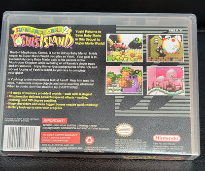 CIB SMW 2: YOSHI'S ISLAND SNES RARE Video Store Box!!! (Super Nintendo Entertainment System) Classic Arcade Game Great Original Condition Immaculate