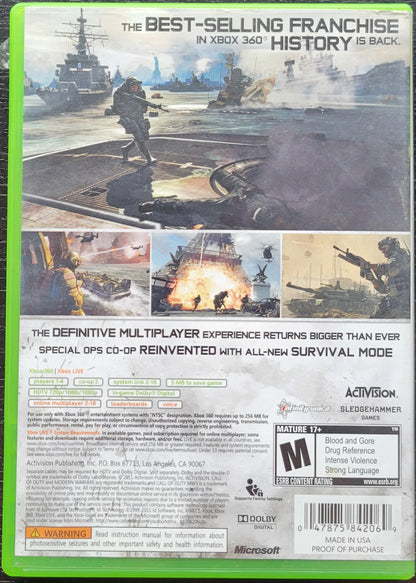 Call Of Duty: MW3 Microsoft XBOX 360 - CIB Pre-Owned Great Shape!