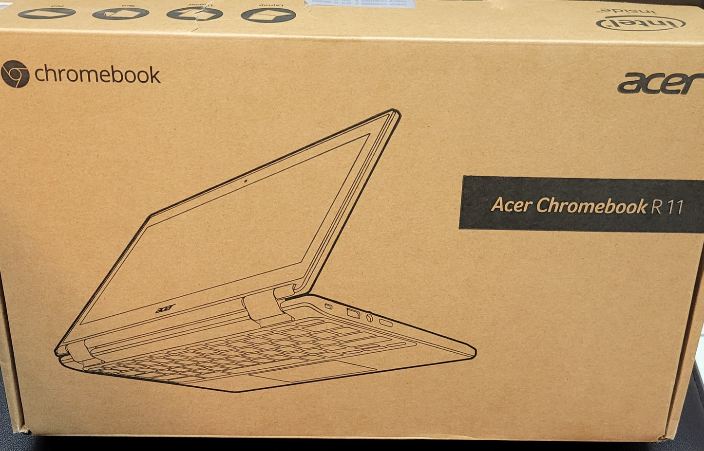 Acer Chromebook R11 FLIP - 11.6" TOUCH Platinum White Immaculate Condition CIB *LIKE NEW*