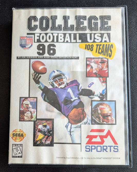 College Football USA ’96 - Boxed CIB (Sega Genesis) | 1996 | Sports / Football