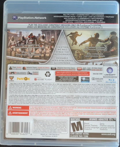 Assassin's Creed Brotherhood – Sony PlayStation 3 (PS3) | Pre-Owned, Tested & in Great Condition