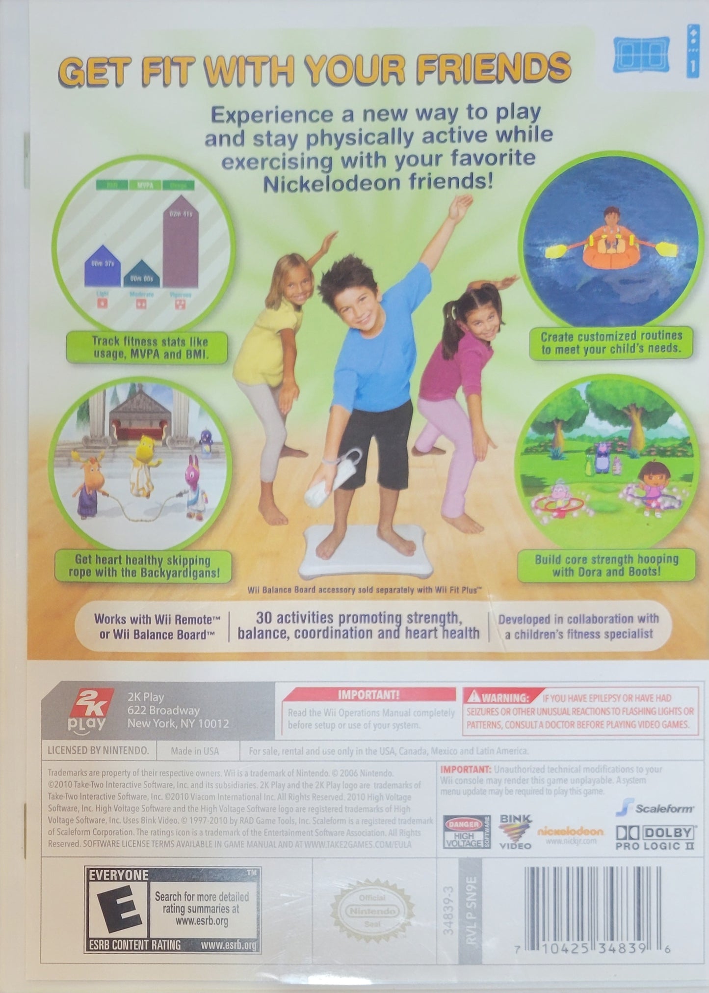 Nickelodeon Fit – 2010 Nintendo Wii CIB Re-Sealed Clean Disc