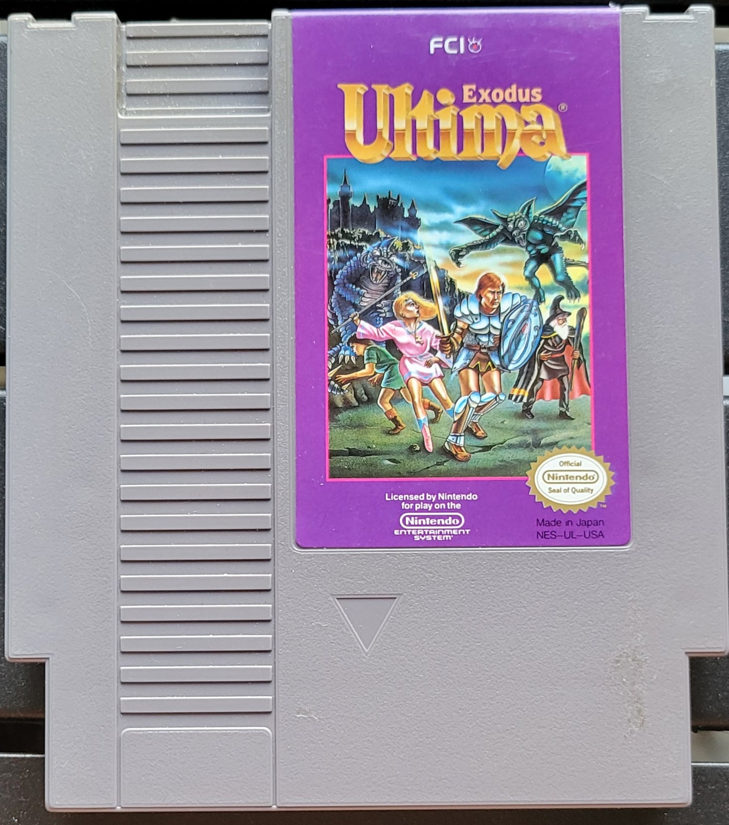 Exodus Ultima - Authentic NES (Nintendo Entertainment System 1983) 72 Pin 8 Bit Video Game Cartridge