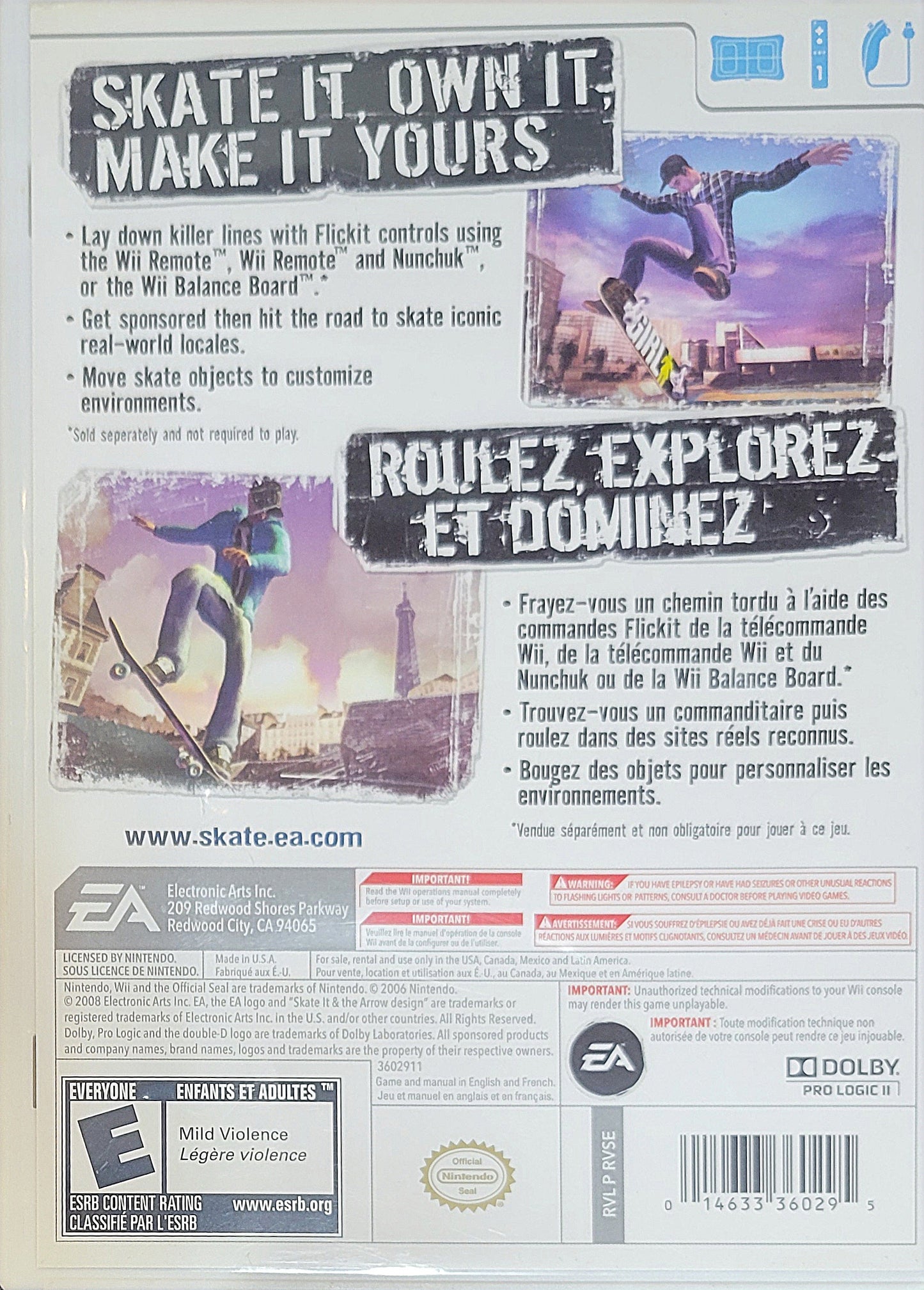 Skate It – 2008 Nintendo Wii CIB Re-Sealed Like New