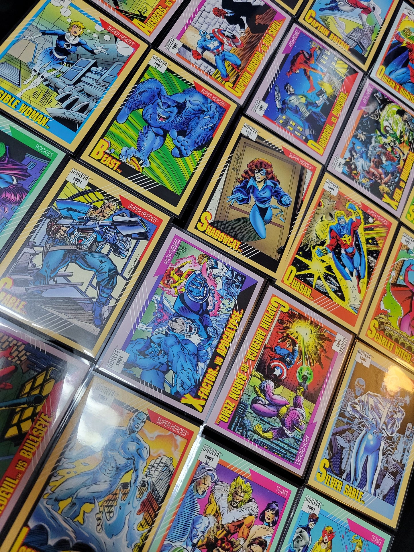 25 Mint 2nd Marvel Super Heros Trading Cards - 1991 Original & Authentic Masterpiece Set Must See For Comic Fans!