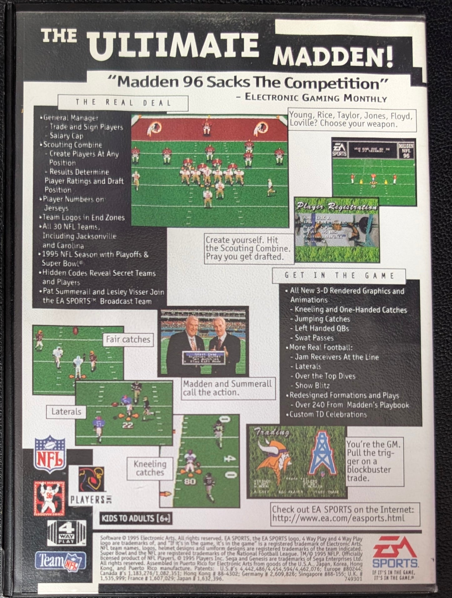 Madden NFL '96 - Boxed CIB (Sega Genesis) | 1995 | Sports / Football
