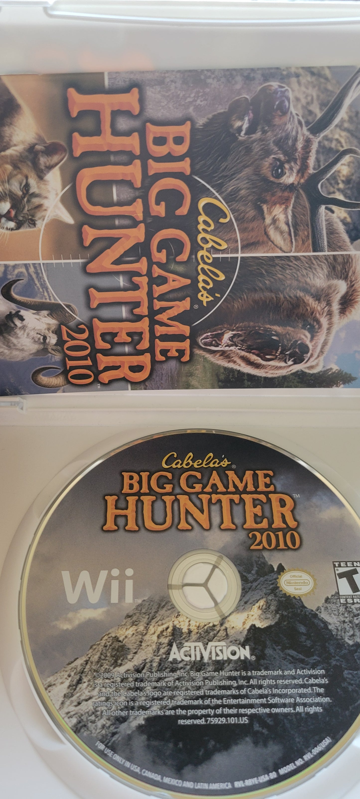 Cabela's Big Game Hunter 2010 - Nintendo Wii CIB Pre-Owned Great Shape Tested & Working