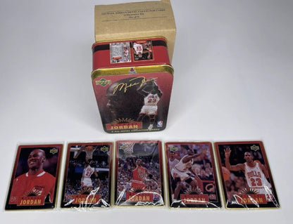 Michael Jordan 23 NBA Bulls 5 All-Metal Collector Card 1996 Upper Deck Tin w/Box