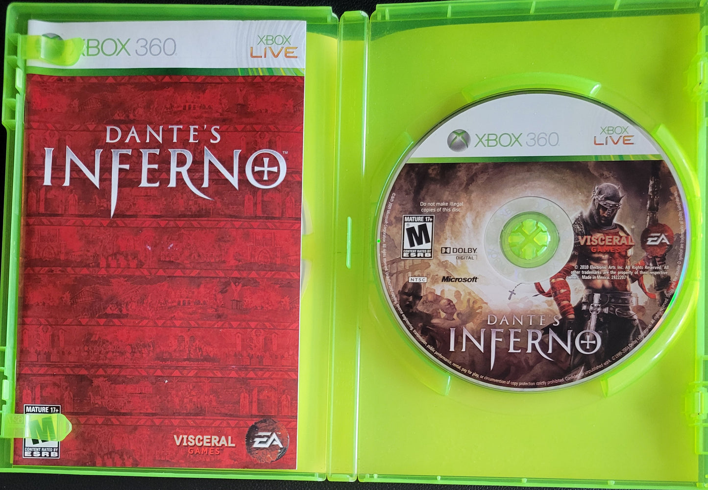 Dantes Inferno - Microsoft XBOX 360 - CIB Pre-Owned Great Shape Tested & Working