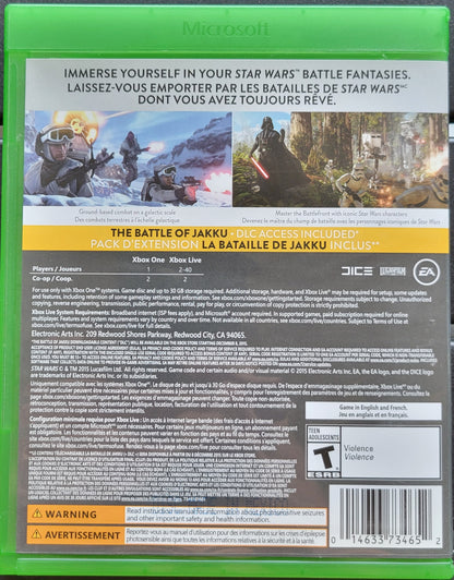 Starwars: BATTLEFRONT - Microsoft XBOX ONE - MINT CIB Pre-Owned Great Shape Tested & Working