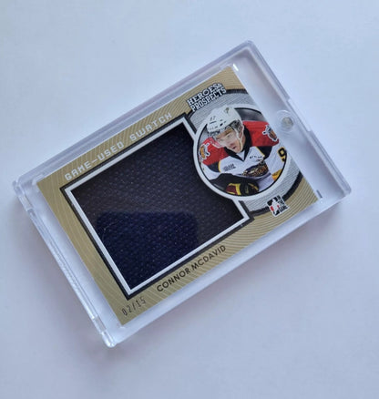 2014 15 ITG HEROES & PROSPECTS GAME-USED JUMBO SWATCH CONNOR MCDAVID 2/15 BGS 9 MINT!!