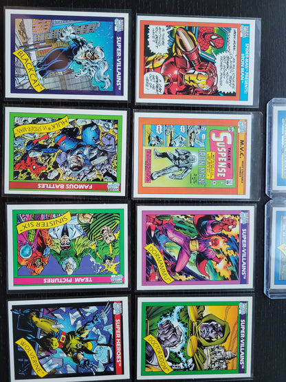 1st EDITION Marvel Cards 1990 One & Only Extremely Rare Base Set Spiderman Special Absolutely Mint Condition Worth Grading AUTHENTIC 10 Card