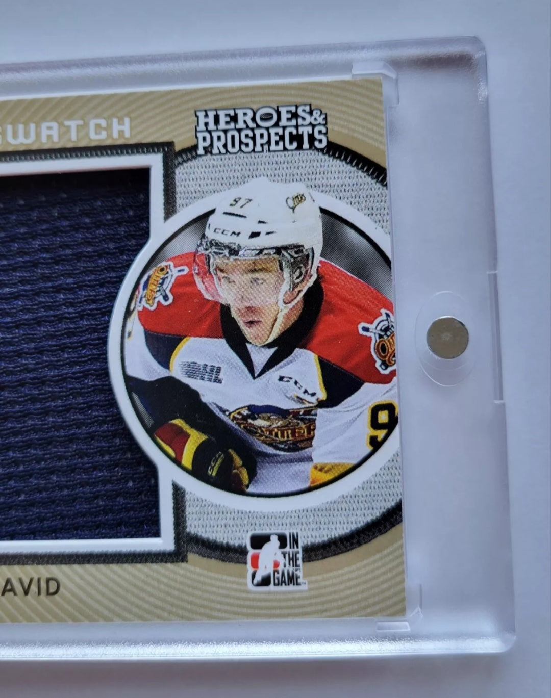 2014 15 ITG HEROES & PROSPECTS GAME-USED JUMBO SWATCH CONNOR MCDAVID 2/15 BGS 9 MINT!!