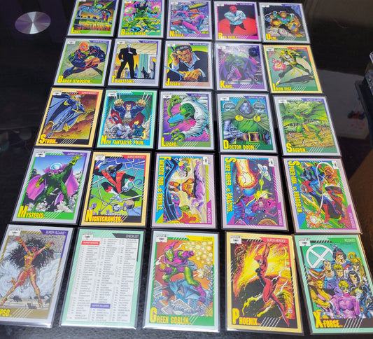 25 Ultra Mint 2nd EDITION / APPEARANCE Marvel Super Heros Ever On Cards - 1991 Original & Authentic Masterpiece Set Must See For Comic Fans!