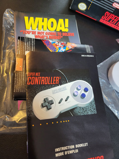 SNS-005 Controller (SNES) - Super Nintendo Ent. 1991 PRISTINE Condition FACTORY PLASTIC - (REAL CIB)