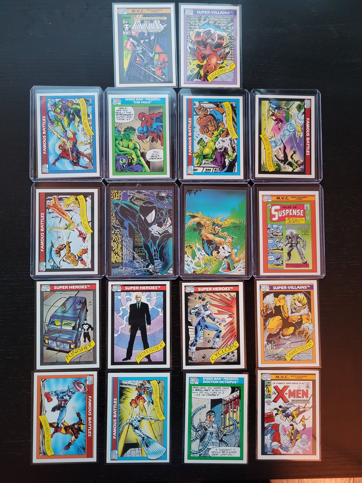 18 1st EDITION Marvel Cards 90 91 Only Super Rare Base Set Spider-Man Captain America Punisher HULK Wolverine First Time Ever Seen On Cards!