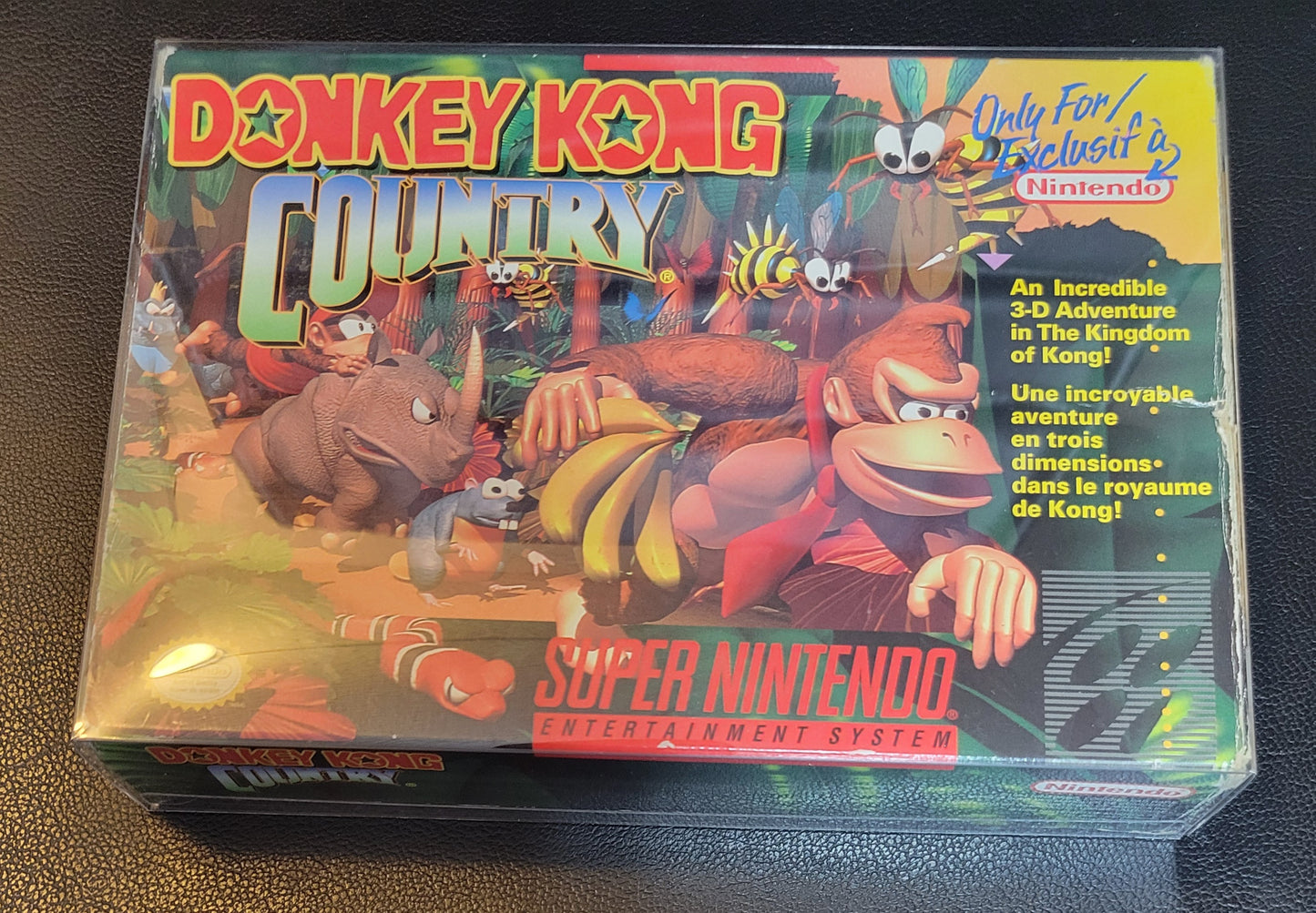 DKC Donkey Kong Country (SNES) - Super Nintendo Ent. 1994 Cart In Pristine Condition - CWB Box + Cartridge