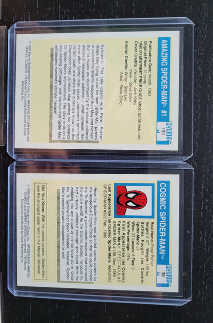 1st EDITION Marvel Cards 1990 One & Only Extremely Rare Base Set Spiderman Special Absolutely Mint Condition Worth Grading AUTHENTIC 10 Card