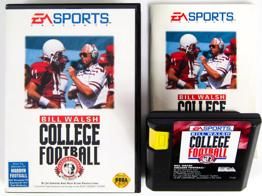 Bill Walsh College Football - Boxed CIB (Sega Genesis) | 1993 | Sports / Football