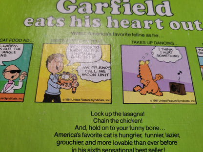 1978 GARFIELD Book Club Edition: 2564 6th Hardcover Book! "Garfield Eats His Heart Out"