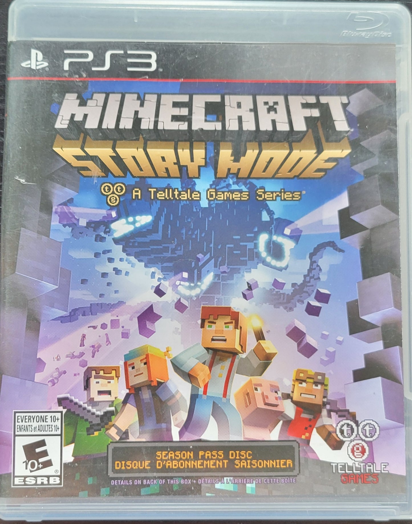 MINECRAFT: Story Mode - 2013 Sony PlayStation 3 PS3 Pre-Owned Great Shape Tested & Working