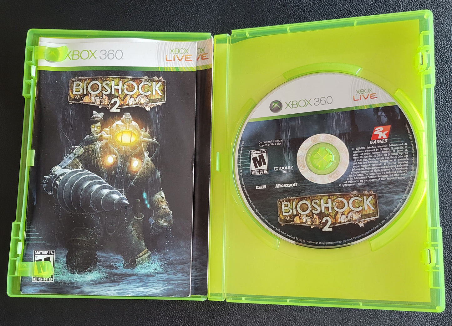 BIOSHOCK 2 - Microsoft XBOX 360 - CIB Pre-Owned Great Shape CLEAN DISC Tested & Working