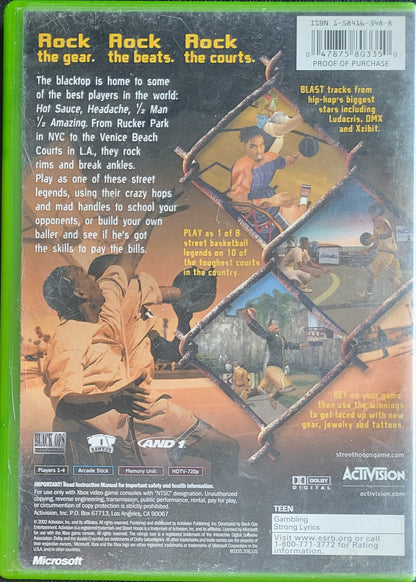 Street Hoops - (CIB) OG Microsoft XBOX  Pre-Owned Great Shape Tested & Working CLEAN DISC