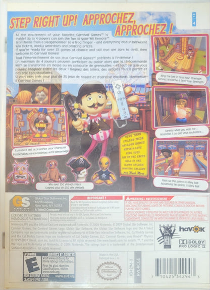 Carnival Games – 2007 Nintendo Wii CIB Re-Sealed Like New