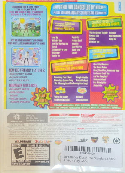 Just Dance Kids 2 – 2011 Nintendo Wii CIB – RE-SEALED + Clean Disc