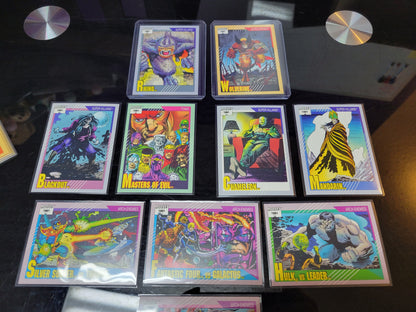 2ND EDITION Marvel Cards 1991 One & Only Extremely Rare Set Rhino + Wolverine Absolutely Mint Condition Worth Grading AUTHENTIC 10 Card Set