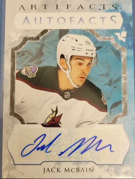 2023 24 Artifacts Auto Facts AUTOGRAPH #AF-MC Jack McBain - Arizona Coyotes MINT