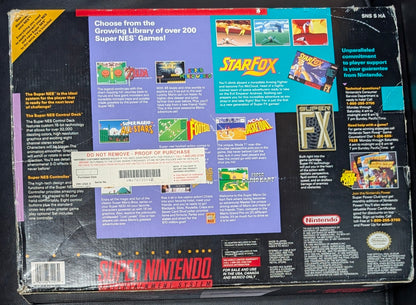 Super Nintendo Entertainment System – Complete in Box (CIB) | 4 Games + Super Scope 6 | Immaculate Condition | Original Box, Manuals & Hookups
